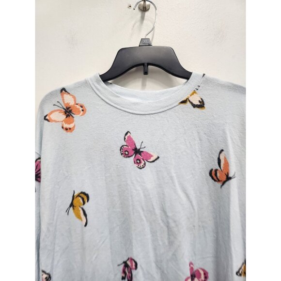 BP Womens Butterfly Sweater Small Light Blue Crew Neck Soft Knit Pullover Casual - Picture 2 of 7